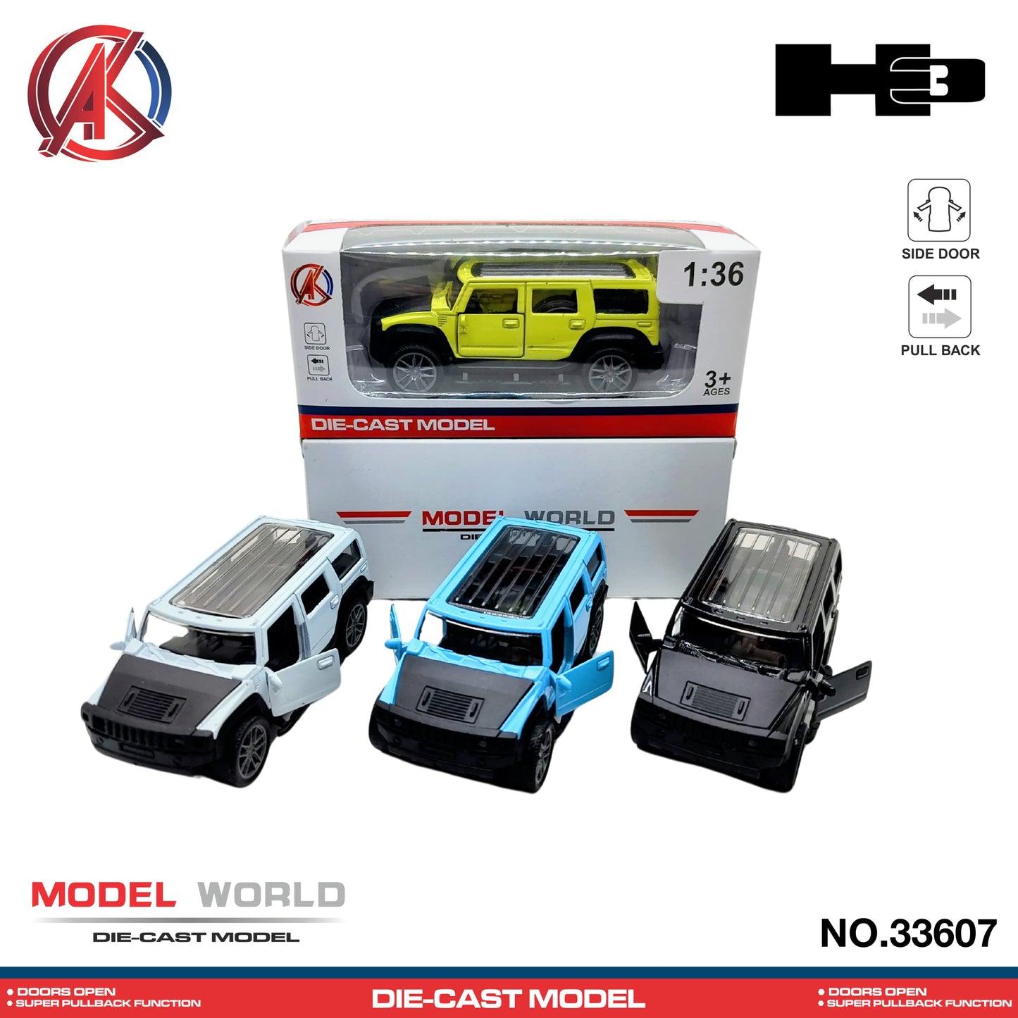 DIE CAST MODEL WHITE TOY CAR