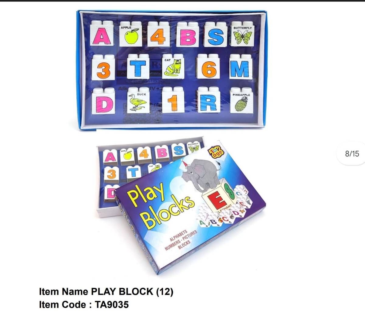 Educational Play Blocks for Kids – Alphabets, Numbers & Pictures (TA9035)