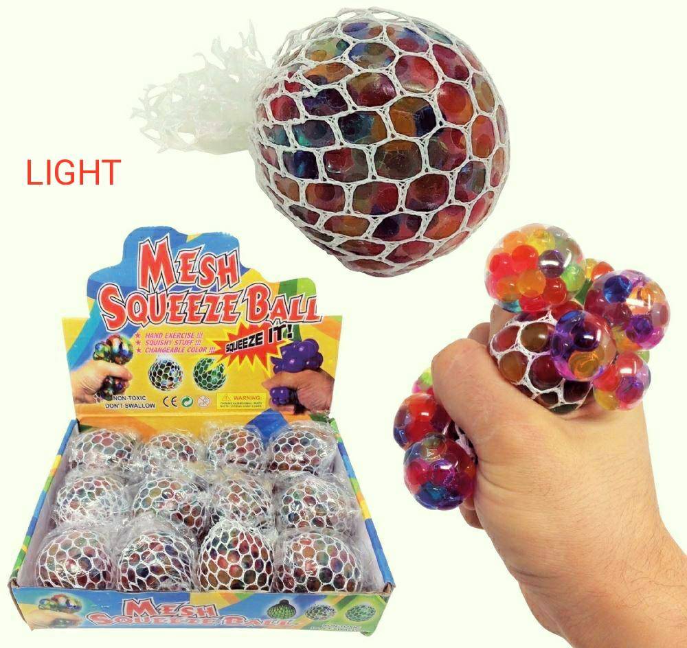 Rainbow Mesh Delight: A Sensory Squeeze (12 PCS BOX)