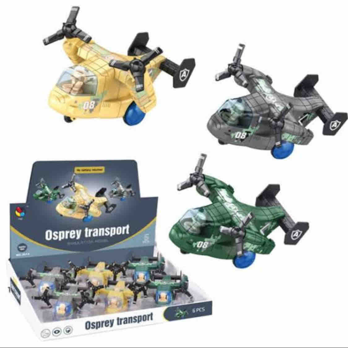 Osprey Transport Aircraft – Simulation Helicopter Toy (6 pcs box)