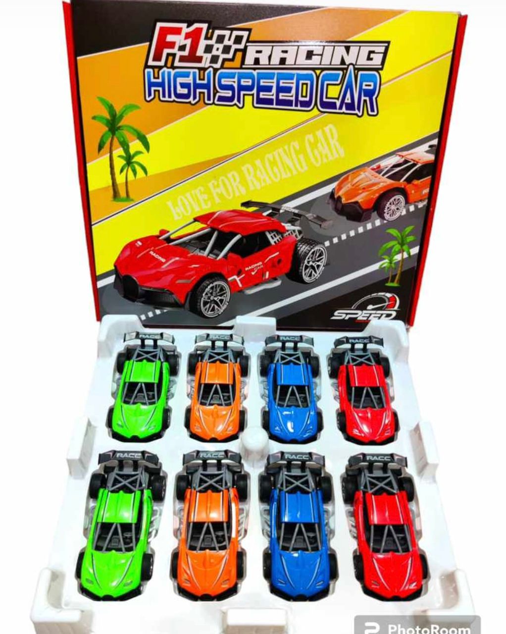 *"Alloy Speed Collection – 8-Piece Racing Car Box Set"*