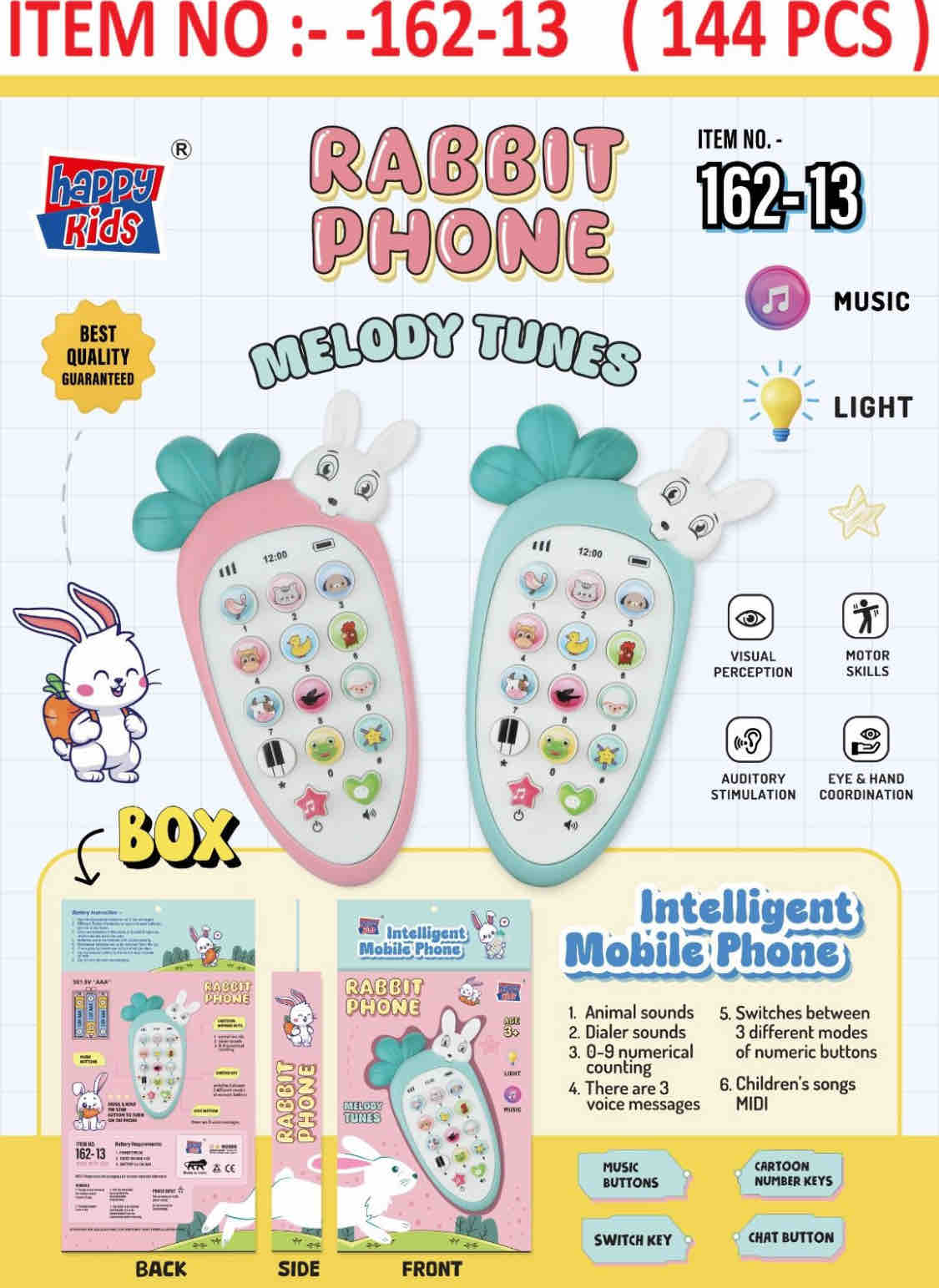 Hoppy Harmonies: The Rabbit Melody Phone (12 PCS BOX)