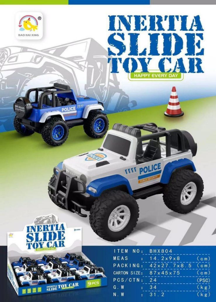 Police Inertia Slide Toy Set