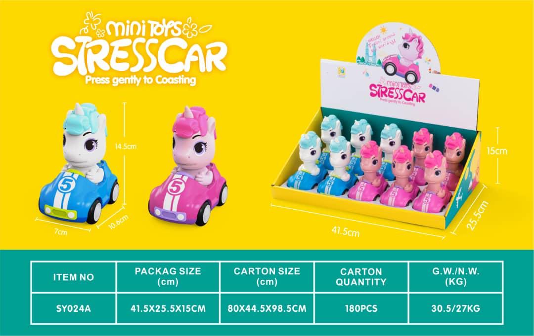 midiDiss SRESSCAR – 41.5cm Press & Coast Toy Car with Gentle Motion