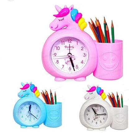 UNICORN ALARM CLOCK WITH PENCIL STAND