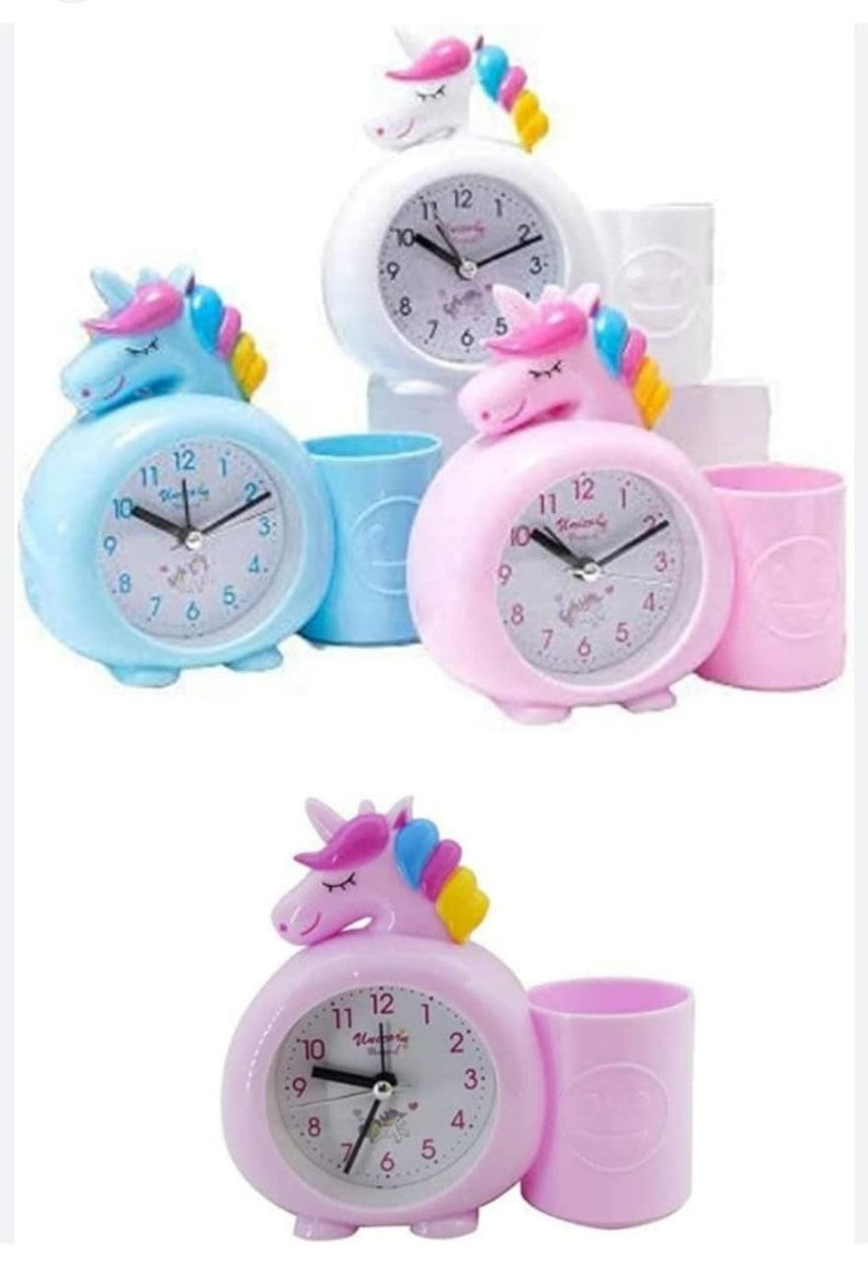 UNICORN ALARM CLOCK WITH PENCIL STAND