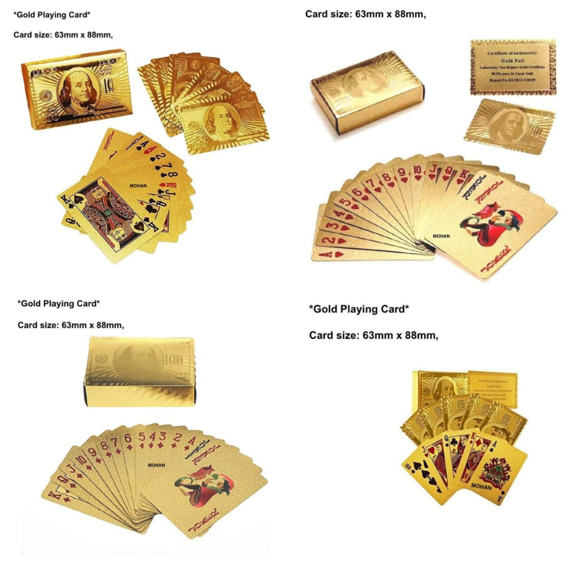 PLAYING CARDS GOLDEN