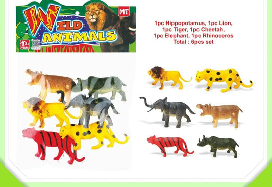 6 PCS MINI WILD ANIMAL SET