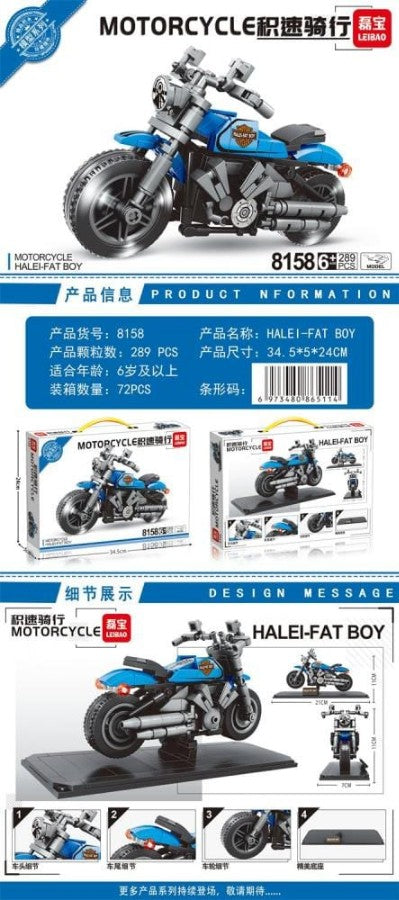 Blocks Motorcycle Blue