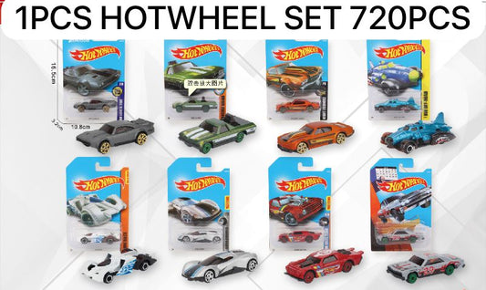 Hot Wheels 1PCS Die-Cast Car Assorted Set – Bulk Pack of 720pcs (16.5cm x 10.8cm Blister Pack)