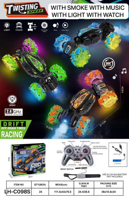 Spray Twisting Stunt R/C Car