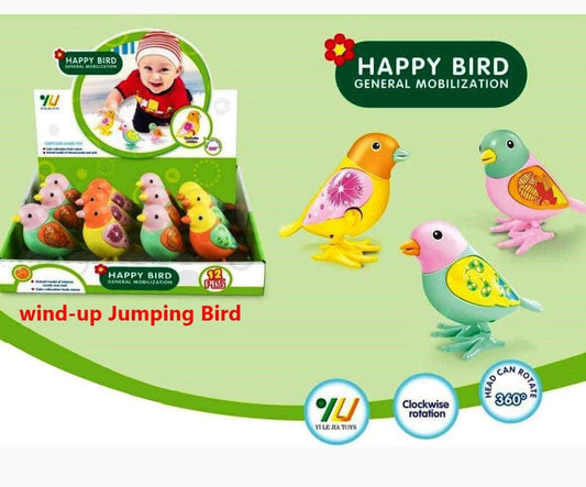 "Happy Bird Wind-Up Jumping Toy: Clockwise Motion General Mobilization for Playful Fun by V1.LE JIA TOYS"