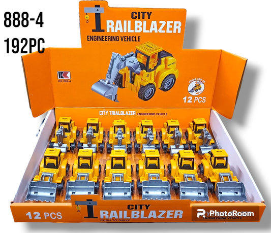 City Trailblazer Engineering Vehicle Set – 192 Pieces of Push-and-Go Fun