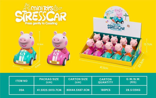 midiDiss STRESSCAR – 41.5cm Press-to-Coast Toy Car with Smooth Glide Action
