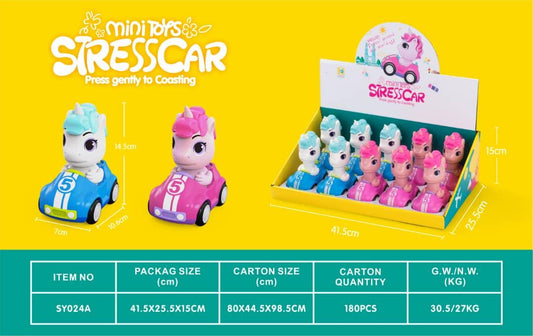 midiDiss SRESSCAR – 41.5cm Press & Coast Toy Car with Gentle Motion