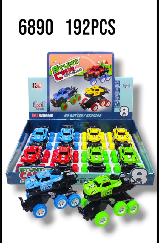 6x6 Big Wheels Stunt Car – Off-Road Action, No Batteries Needed!