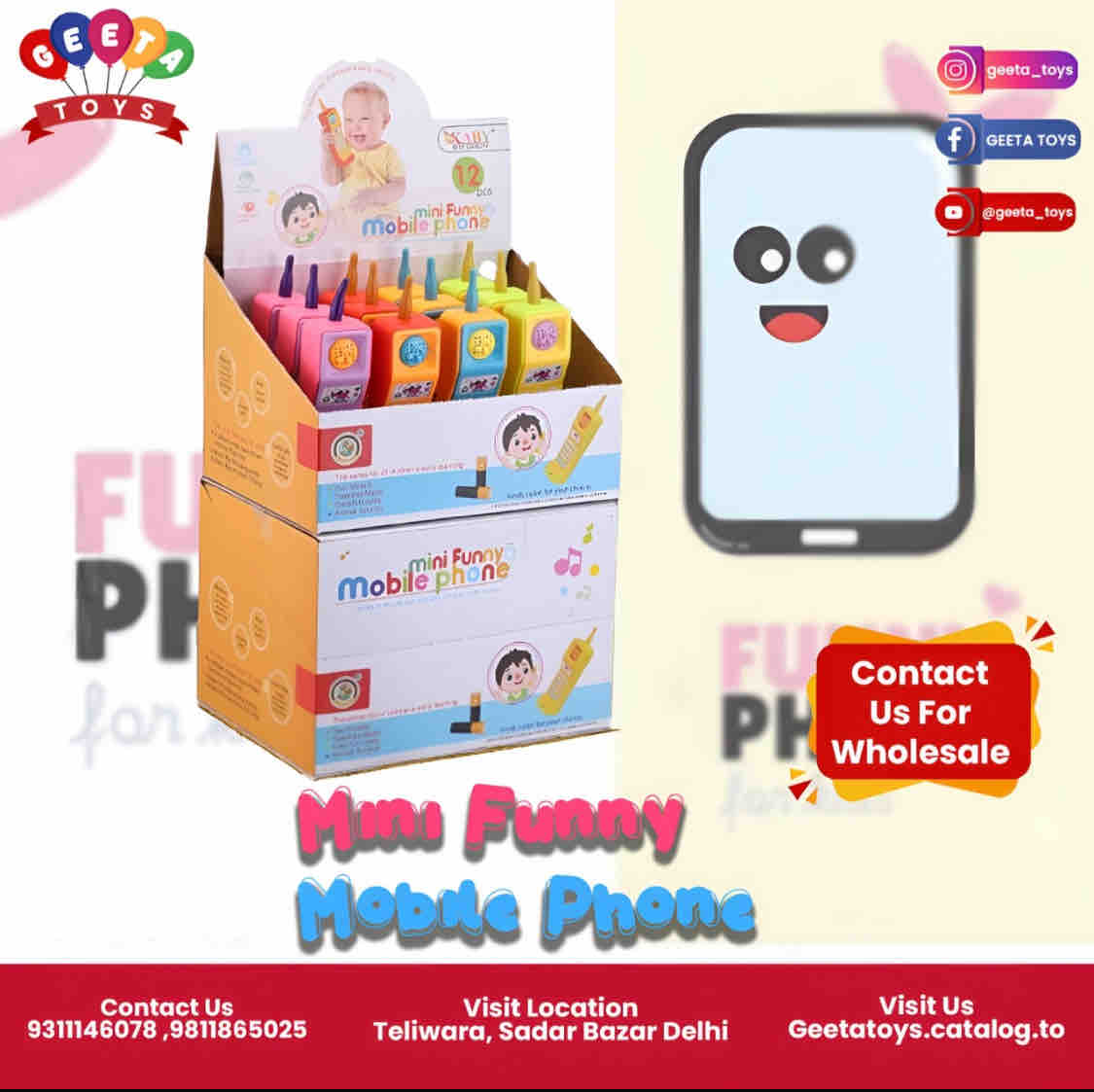 Giggle Gadgets: Mini Funny Mobile Phones (12 PCS)