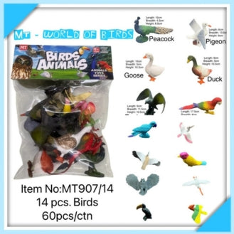 14-Piece Bird Animal Set